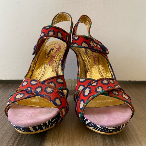 Irregular Choice Mutiny! Red Dot Platform Heels, Sz 38 - Picture 9 of 9